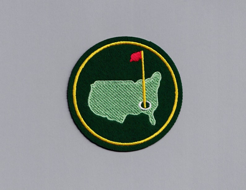 Applique thermocollante brodée d'écusson golf USA vert Golfin image 1