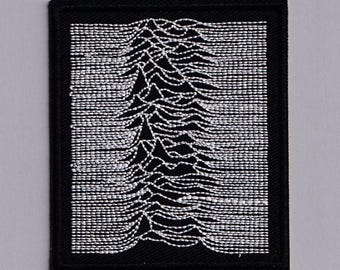 Joy Division Patch Unknown Pleasures Iron-on Embroidered Music Applique Patches