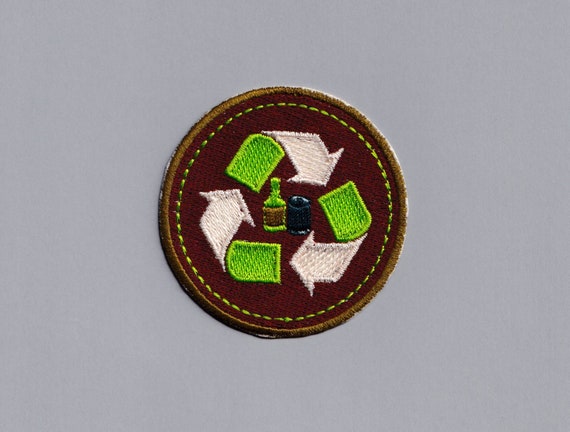 Recycling Symbol Patch Iron on Reduce Reuse Recycle Patch Applique Environmentalism