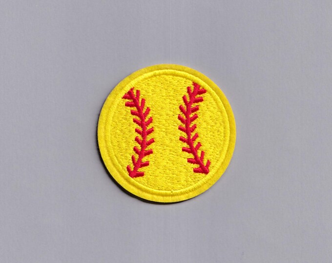 Embroidered Iron-on Softball Ball Patch Applique Sports Soft Ball Patches