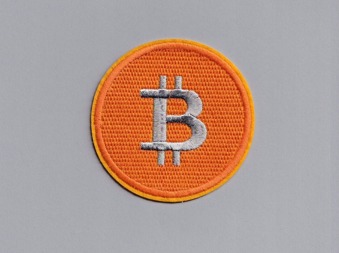 アイロン接着刺繍ビットコインパッチ暗号通貨オレンジBTCアップリケバッジ - Etsy 日本