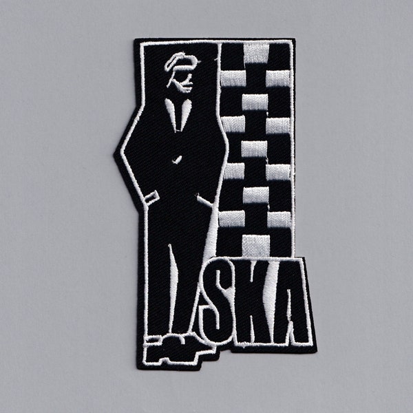 Ska Music Embroidered Patch Two Tone Records Inspired Embroidered Patch Applique Skinhead