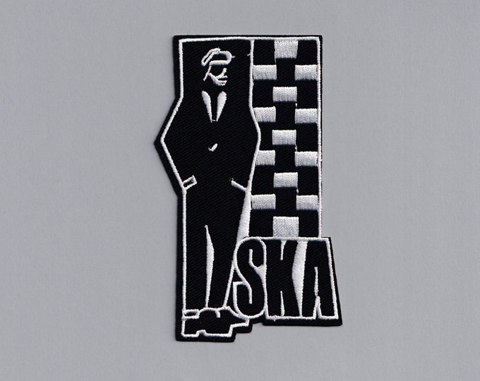 Ska Music Embroidered Patch Two Tone Records Inspired Embroidered Patch Applique Skinhead