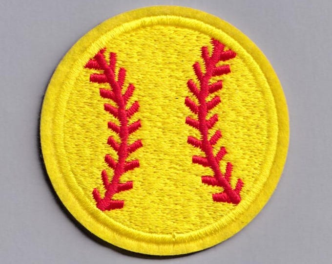Embroidered Iron-on Softball Ball Patch Applique Sports Soft Ball Patches