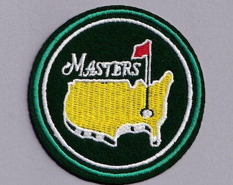 Green US Golf Masters Patch Iron-on Embroidered Golf Applique Patches