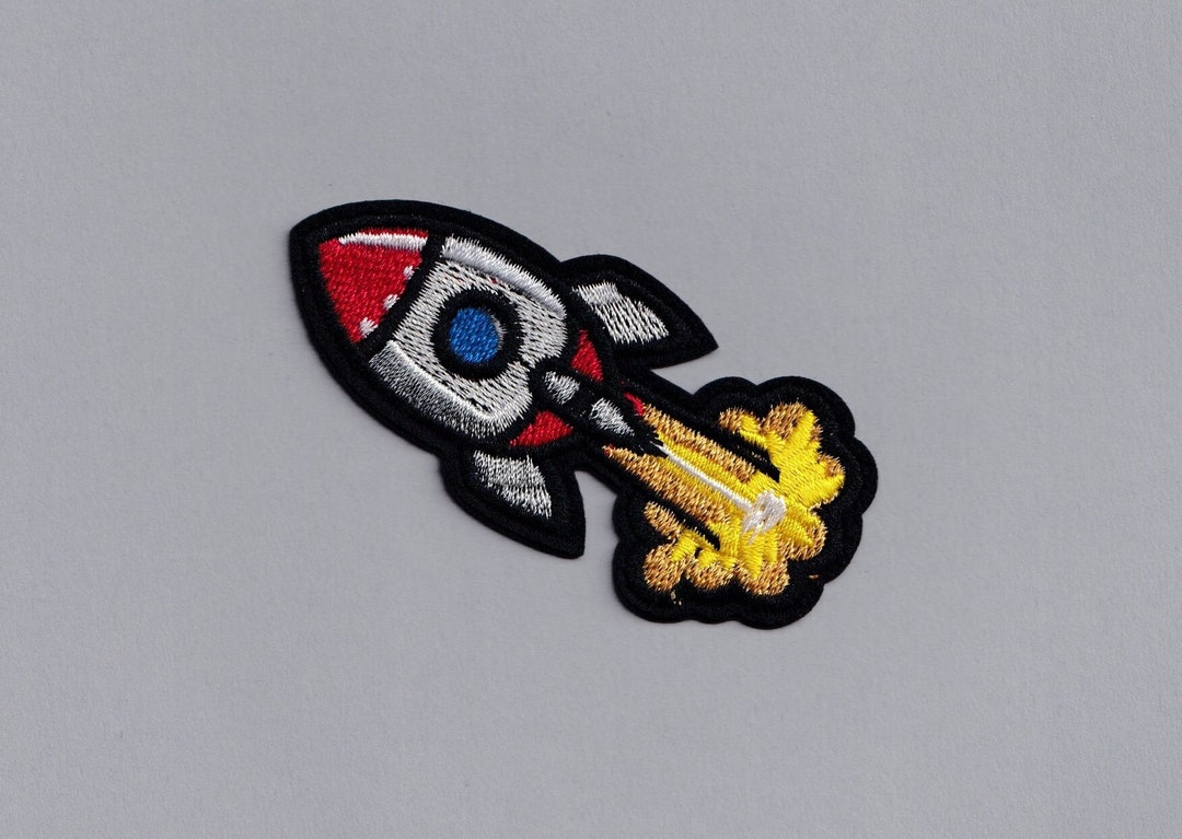 Iron on Space Rocket Patch Embroidered Space Travel Patch Applique ...
