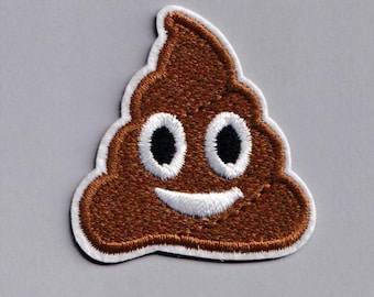 Petite Poo Patch Iron-on Embroidered Poop Applique Patches