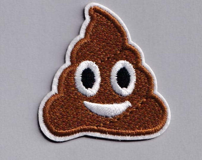 Petite Poo Patch Iron-on Embroidered Poop Applique Patches