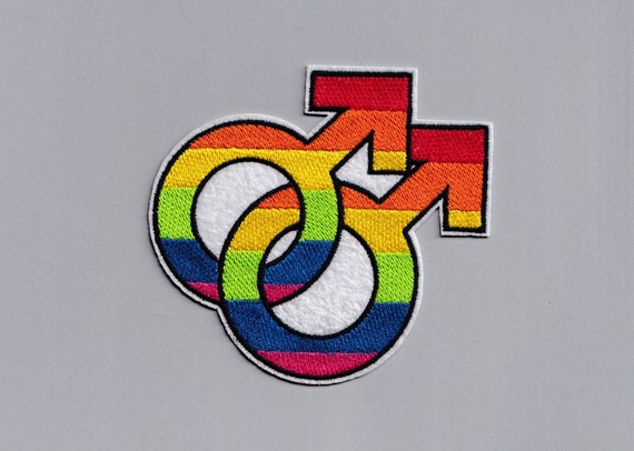 Toppa Ricamata Gay Pride – Diametro 4,8 Cm – Simbolo Arcobaleno Yin Yang – Da Cucire O Stirare – Applicazione Su Abiti, Zaini, Borse