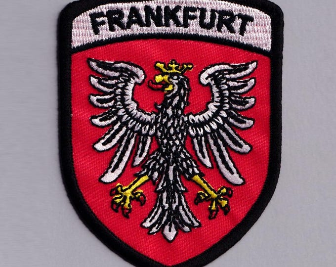 Frankfurt Patch Iron-on Embroidered Frankfurt Germany Travel Applique Patches Deutschland