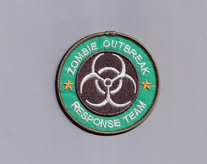 Green Zombie Outbreak Response Team Patch Embroidered Iron-On Applique Patch