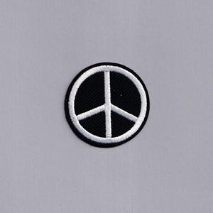 Petite Iron-on Peace Symbol Patch Embroidered Peace Sign Hippy Applique Patch