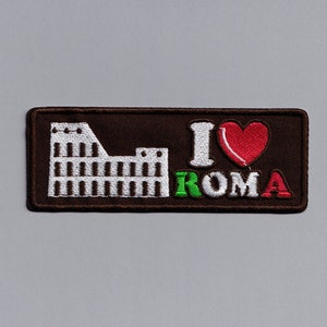 Embroidered I Love Roma Patch Applique Rome Italy Travel Patch Tower of London