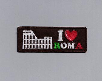 Embroidered I Love Roma Patch Applique Rome Italy Travel Patch Tower of London