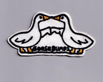 Goosebumps Patches Iron-on Sew-on Embroidered Goose Geese Applique Patches