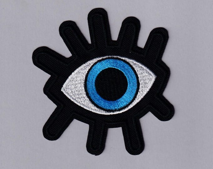 Blue Eye Patch Iron-on Embroidered Turkish Eye Applique Patches