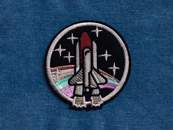Toppa Ricamata NASA Space UFO – 6,3x6,6 Cm – Termoadesiva Da Stirare O Cucire – Per Giacca, Zaino, Vestiti
