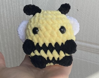 Crochet Bee Plushie: Handmade Stuffed Animal Toy