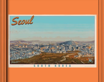 Dibujo de postal de Seúl