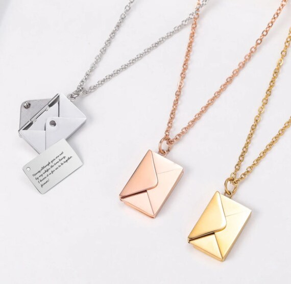 Love Letter Envelope Pendant Necklace 