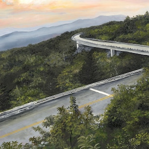 Art Print / Linn Cove Viaduct /  5x7 / 8x10 / Blue Ridge Parkway / Oil Painting