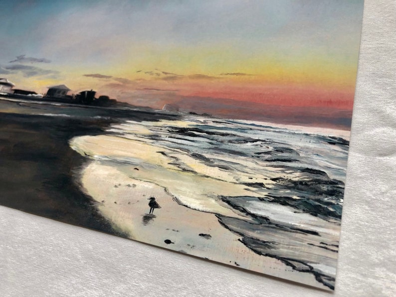 Wrightsville Beach at Sunrise / Art Print / Oil Painting / 8x10 and 5x7
