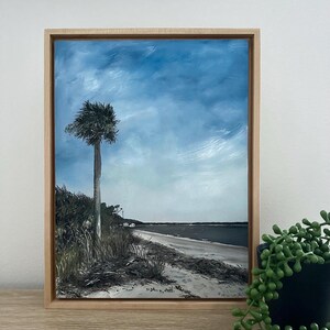 Original Painting / Daufuskie Island / South Carolina / Oil on Panel / Palm Tree