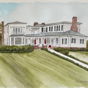 Wedding Venue Portrait / Watercolor Painting / Gift for Couple / Wedding Gift / Gift for Spouse / Church Painting