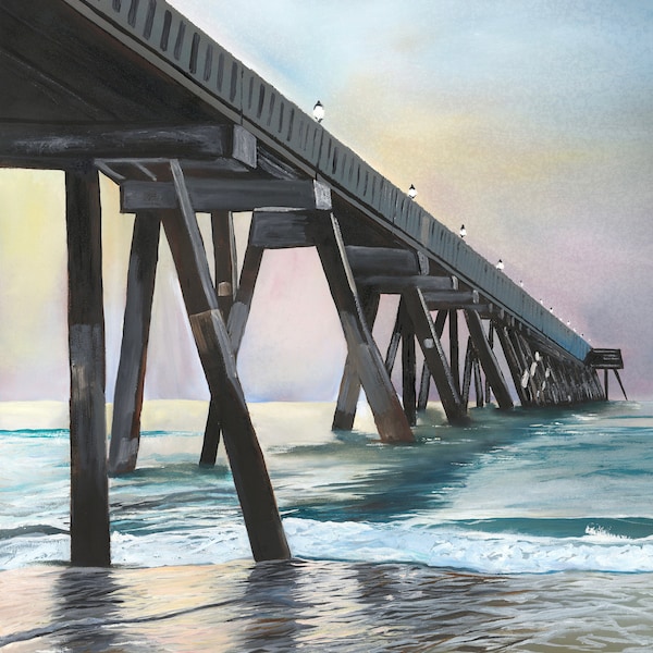 Art Print Wrightsville Beach Pier / Johnnie Mercer’s Pier / Sunrise