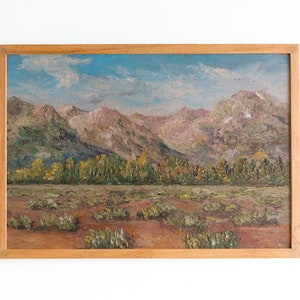 Colorado Mountain Oil Painting 5x7 Miniature Landscape Painting Original Mountain Wall Art Realistic Painting