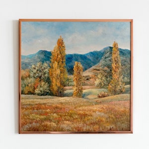 Country Landscape Custom Oil Painting Original Art from Photo Fall Home Decor Art Tree Painting Cloud Wall Ar Valentines day gift