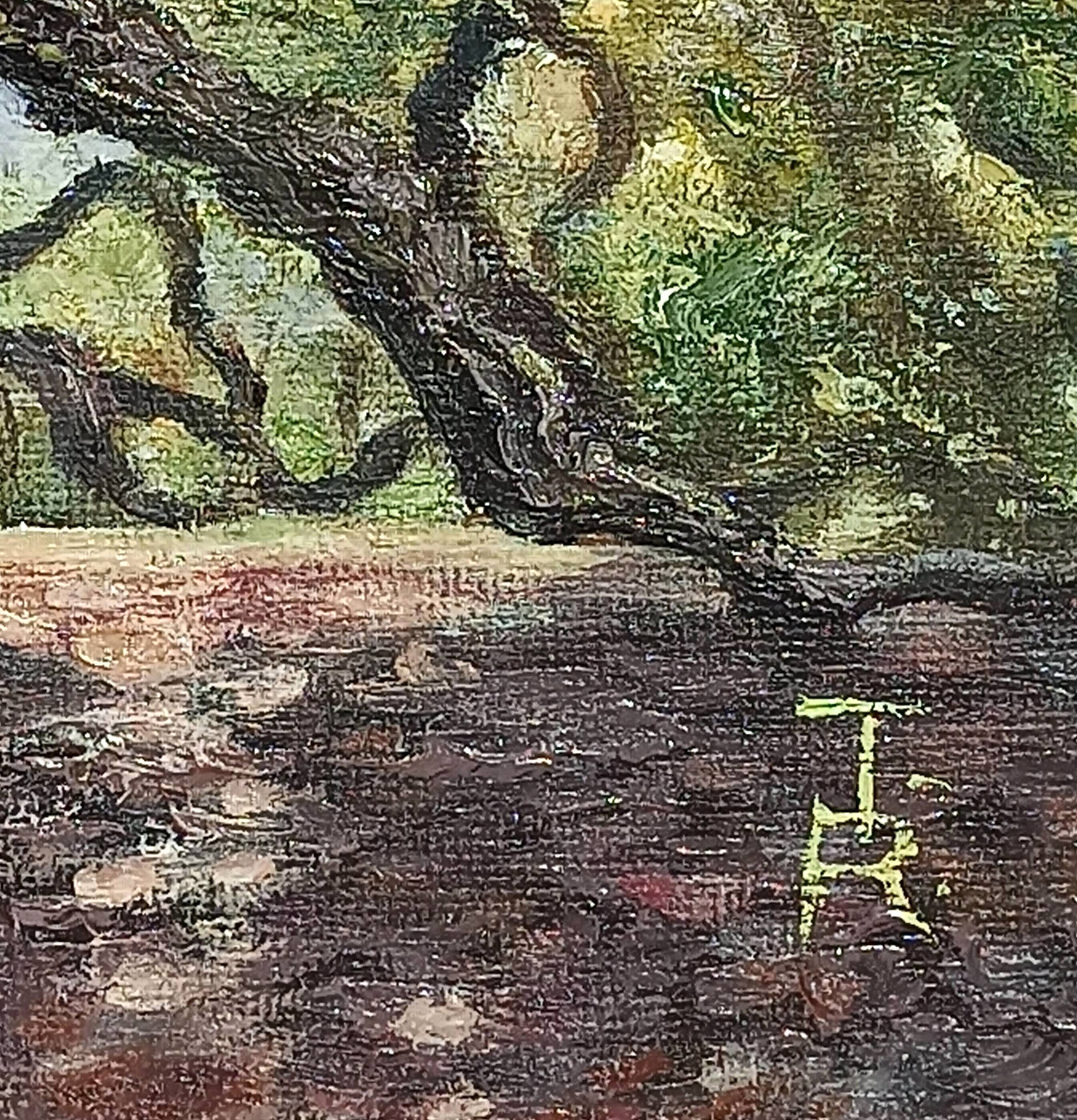 Angel Oak Tree Painting Forest Wall Art Oil Painting Original on Canvas