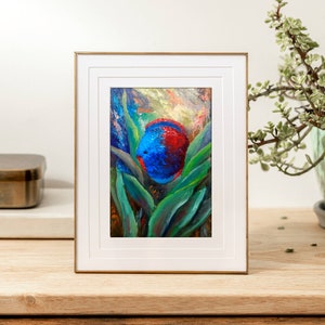 Fish Painting Miniature Oil Paintings for Beach House 7 x 5 Original Art Coastal Wall Decor Underwater Art Fisherman Gift Animal Art