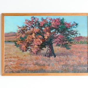 Oak Tree Painting Small Oil Painting California Landscape Original Art Forest Painting 5 x 7 Peaceful Landscape Farmhouse Wall Decor