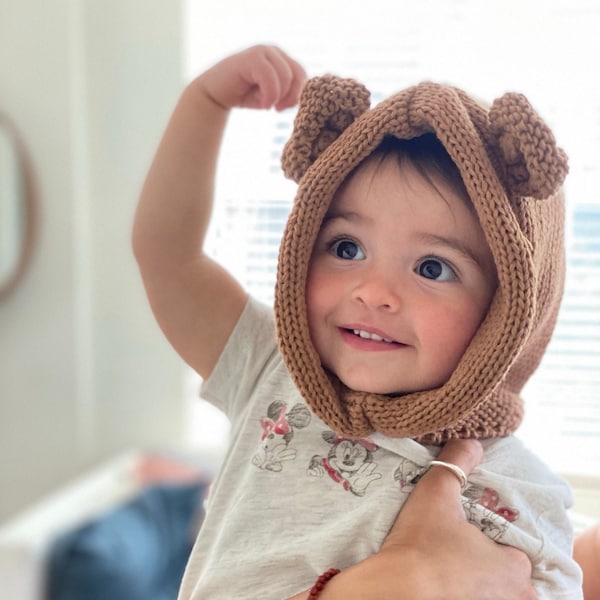 Toddler Beanie | Teddy Bear Beanie, cute winter hats, Bear Beanie, Unisex Bear Hat, Slouchy, Baby Beanie, Bear Ears Hat, Baby Photo prop