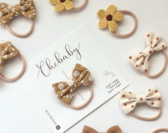 Haargummis mit Blumenmuster für Babys: Elastische Haaraccessoires für Kleinkinder