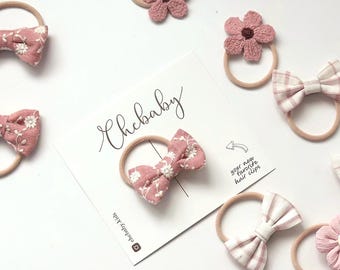 Flower & Bow Toddler Hair Ties: Elastic Baby Hair Accessories