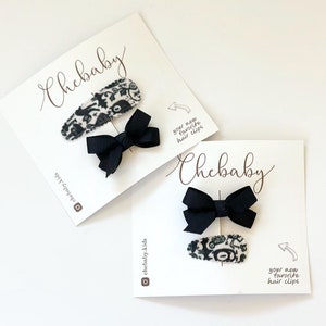 Halloween Toddler Hair clips | Variety of 2 clips, toddler snap clips, Baby Hair Clips, fringe clips, bow hair clip set