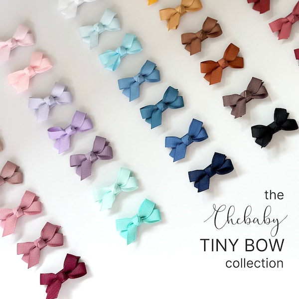 NEW! Pick your own | Mini Bow snap clips, hair clips, Baby girl hair clips, toddler hair clips, tiny bow, grosgrain ribbon clip, baby bow