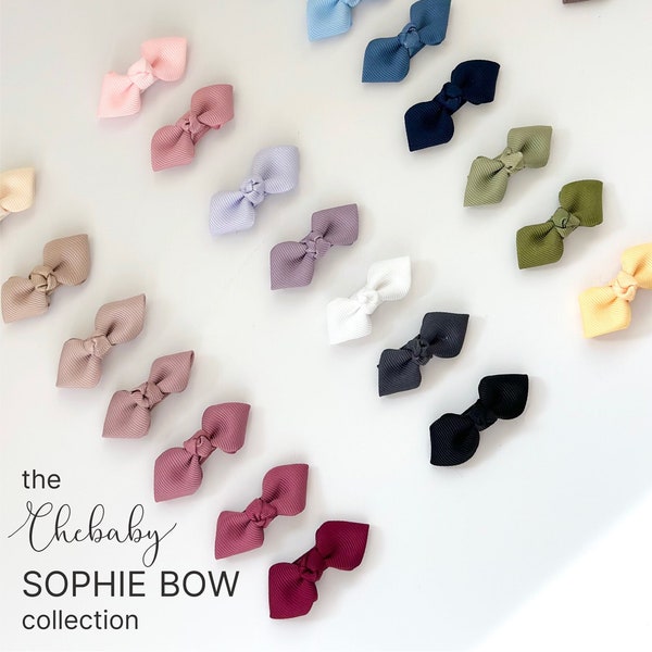 Mini Bow Pick your own | Sophie Collection, hair clips, Baby girl hair clips, toddler hair clips, tiny bow, grosgrain ribbon clip, baby bow