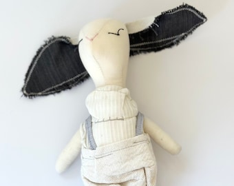 Handmade Bunny | Plush bunny toy, stuffed bunny, baby shower gift, handmade bunny doll, stuffed animal, plushies, heirloom doll