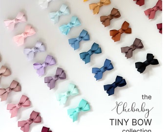 Pick your own | Mini Bow snap clips, hair clips, Baby girl hair clips, toddler hair clips, tiny bow, grosgrain ribbon clip, baby bow