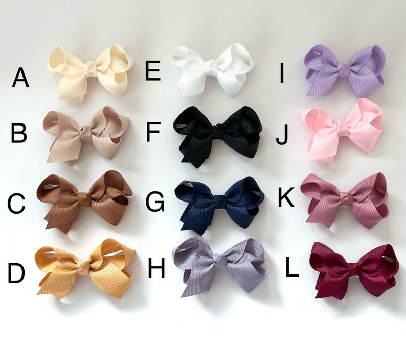 NEW Pick your own Ribbon Bow snap clips, hair clips, Baby girl hair clips, toddler hair clips, cute bow, grosgrain ribbon clip, baby bow image 2
