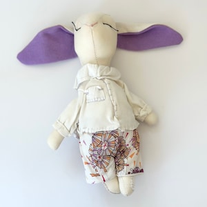 Handmade Bunnies | Plush bunny toy, stuffed bunny, baby shower gift, handmade bunny doll, stuffed animal, plushies, plushies heirloom doll