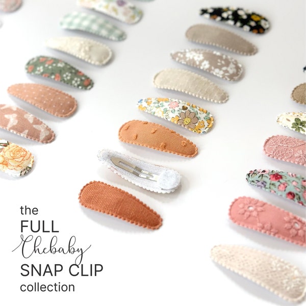 NEW! Fabric snap clips | toddler hair clips, baby girl hair clips, fabric barrette, fringe clips, no slip hair clips, baby shower