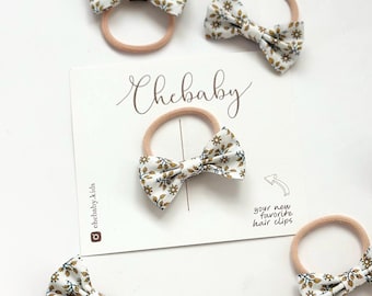 Floral Toddler Bow Hair Ties: Baby Elastic Hair Accessories
