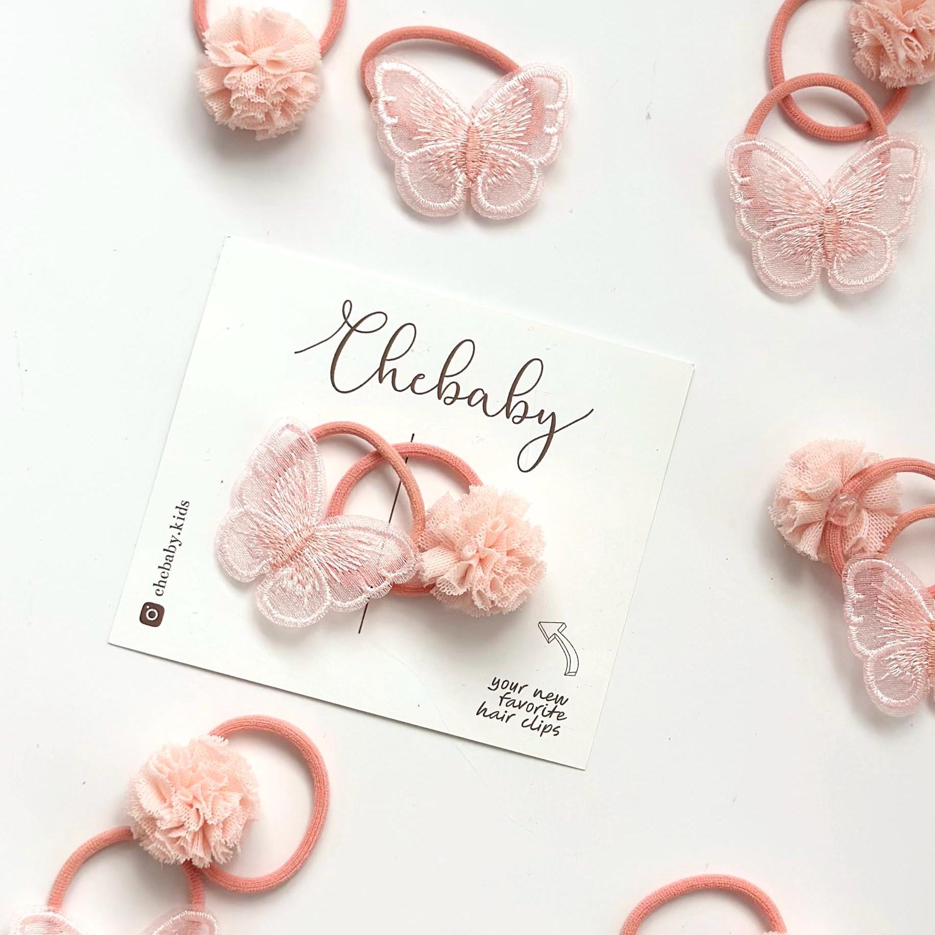 Lot De Barrettes Et élastiques Gymboree Island Getaway – Fleurs Curly Rouges (neuf Avec étiquettes)