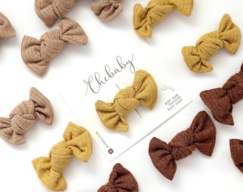 Pick your own | Cotton bow, hair clips, Baby girl hair clips, toddler hair clips, tiny bow, alligator clip, baby bow, pigtail bows