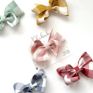 Pick your own | Medium Plaid hair Bow, hair clips, Baby girl hair clips, toddler hair clips, fancy bow, baby bow, cute girl bow