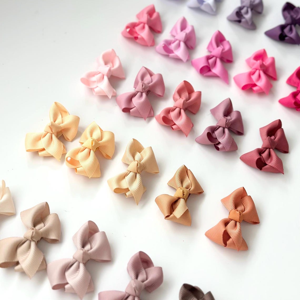 Medium Grosgrain Ribbon Bow Snap Clips - Baby & Toddler Hair ...